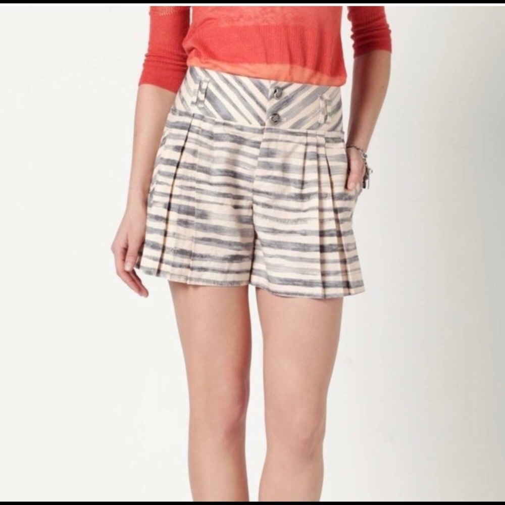 Anthropologie Cartonnier pleated sailor shorts